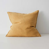 Como Linen Stonewashed Vintage Look Cushion Cushion Weave-Local Como Amber 60cm x 60cm Polyester