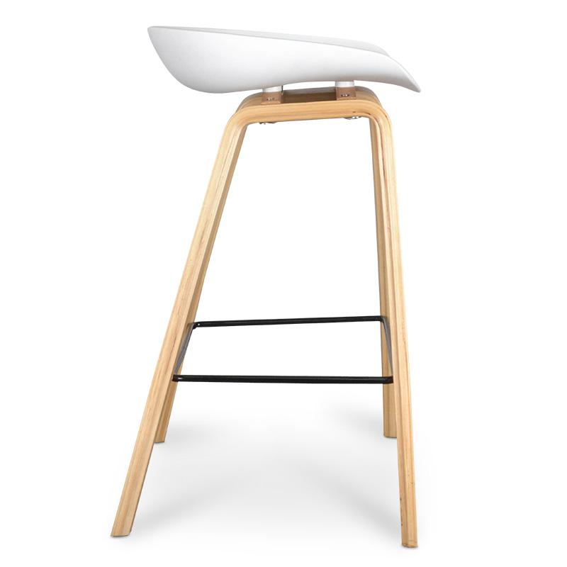 Ex Display - Rachel 65cm Bar Stool - White And Natural Bar Stool Swady-Core