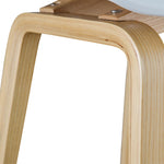 Ex Display - Rachel 65cm Bar Stool - White And Natural Bar Stool Swady-Core