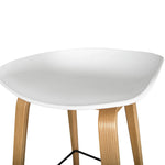 Ex Display - Rachel 65cm Bar Stool - White And Natural Bar Stool Swady-Core