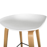 Ex Display - Rachel 65cm Bar Stool - White And Natural Bar Stool Swady-Core