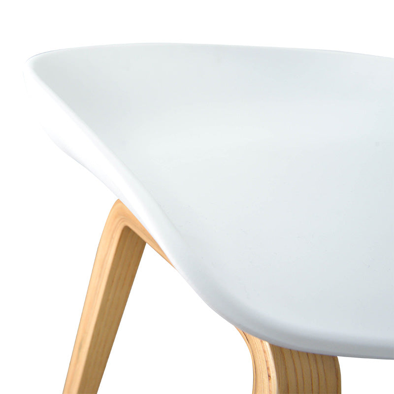 Ex Display - Rachel 65cm Bar Stool - White And Natural Bar Stool Swady-Core