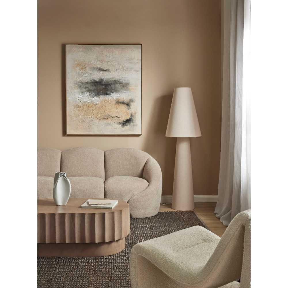 Khamba Floor Lamp - Natural Linen Lighting Albi-Local