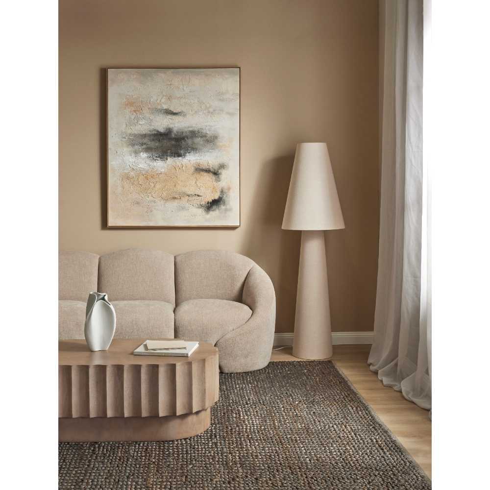 Khamba Floor Lamp - Natural Linen Lighting Albi-Local