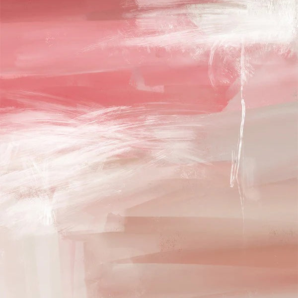 All The Time - Pink Abstract, By Karine Tonial Grimm Wall Art Gioia-Local Gold Framed Canvas 40x60cm