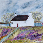 Beachside Croft, By Louise O’Hara Wall Art Gioia-Local 50x50cm Framed Canvas Gold