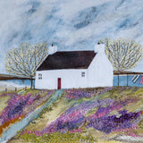 Beachside Croft, By Louise O’Hara Wall Art Gioia-Local 50x50cm Framed Canvas Gold