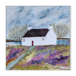 Beachside Croft, By Louise O’Hara Wall Art Gioia-Local 50x50cm Framed Canvas White