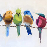 Birds On A Branch, By Jenny Westenhofer Art Wall Art Gioia-Local 60x40cm Framed Canvas Gold