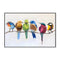 Birds On A Branch, By Jenny Westenhofer Art Wall Art Gioia-Local 60x40cm Framed Canvas Black