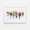 Birds On A Branch, By Jenny Westenhofer Art Wall Art Gioia-Local 60x40cm Framed Poster Black