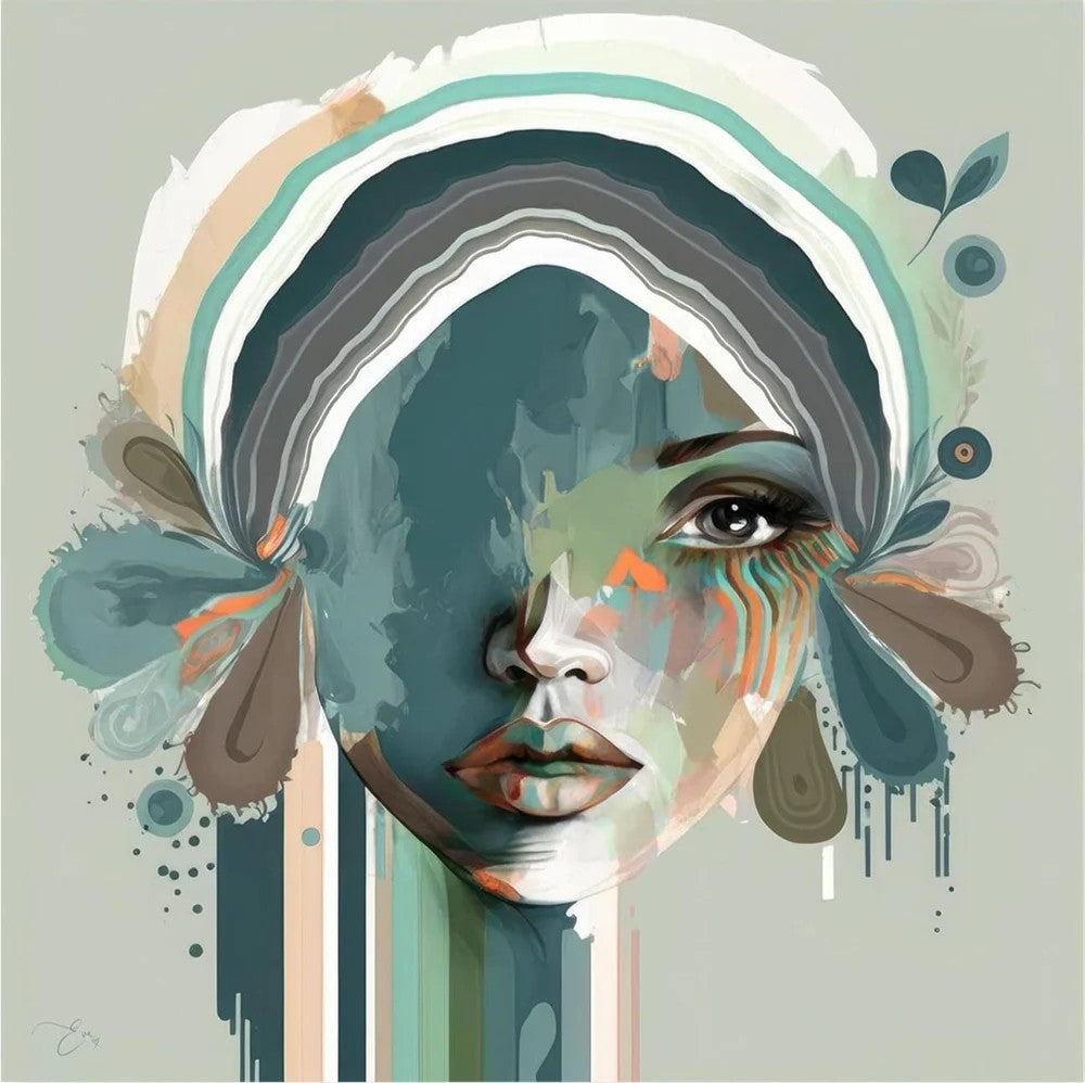Blaire, By Bella Eve Wall Art Gioia-Local 50x50cm Framed Canvas Gold