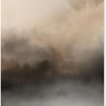Ex Display - Brown Blurred Mountains 90cm x 135cm Framed Canvas - Black Frame Wall Art Gioia-Local