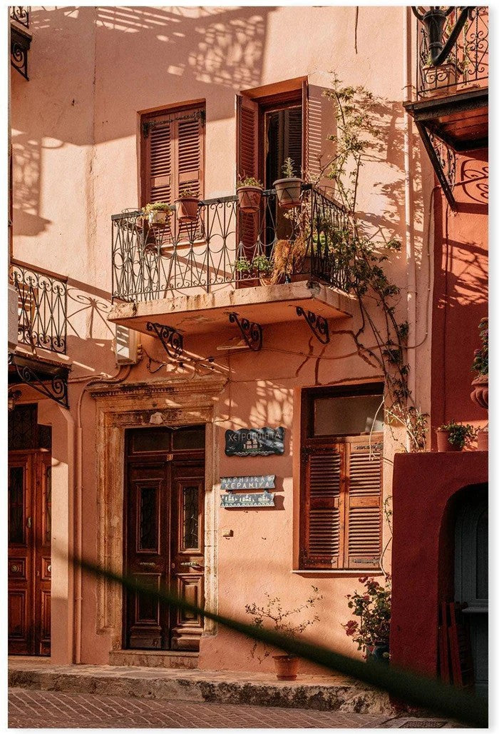 Chanià, Crete, By Jovani Demetrie Wall Art Gioia-Local 40x60cm Framed Canvas Gold