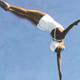 Criss Cross Diver, By Sarah Morrissette Wall Art Gioia-Local 40x60cm Framed Canvas Gold