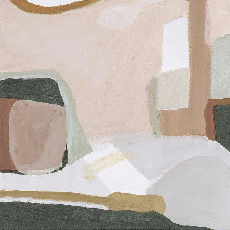 Earthen, Warm Pastel Tone, By Pamela Munger Wall Art Gioia-Local Gold Framed Canvas 50x50cm