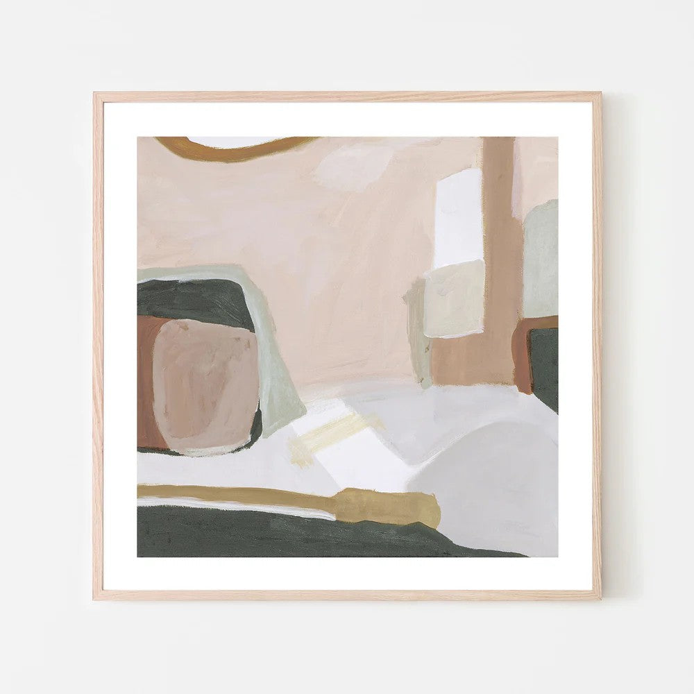 Earthen, Warm Pastel Tone, By Pamela Munger Wall Art Gioia-Local Black Framed Poster 50x50cm