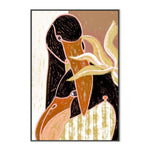 Flamingo Harp Duet, By Uma Gokhale Wall Art Gioia-Local 40x60cm Framed Canvas Black