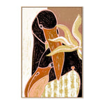 Flamingo Harp Duet, By Uma Gokhale Wall Art Gioia-Local 40x60cm Framed Canvas Oak