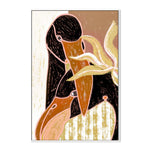 Flamingo Harp Duet, By Uma Gokhale Wall Art Gioia-Local 40x60cm Framed Canvas White