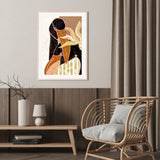 Flamingo Harp Duet, By Uma Gokhale Wall Art Gioia-Local