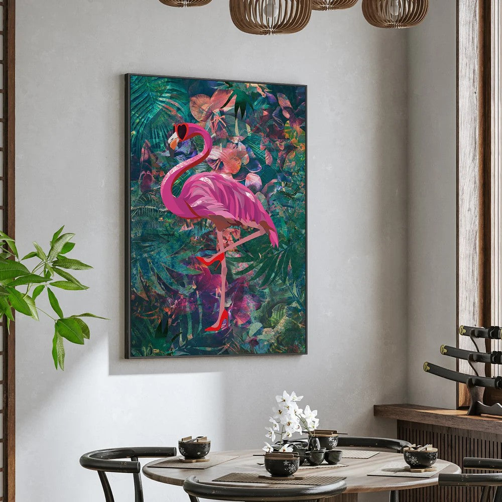 Flirty Flamingo, By Sarah Manovski Wall Art Gioia-Local