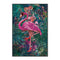 Flirty Flamingo, By Sarah Manovski Wall Art Gioia-Local Black Framed Canvas 40x60cm
