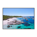 Greens Pool, Denmark, By Maddison Harris Wall Art Gioia-Local Black Framed Canvas 60x40cm
