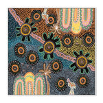 Journey Across Seasons, By Tahni Derbin Wall Art Gioia-Local 50x50cm Framed Canvas White