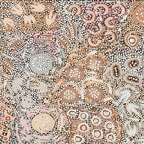 My Great Great Grandmothers Land, Style A, Mocha Colour, By Azeza Possum Wall Art Gioia-Local 80x40cm Framed Canvas Gold