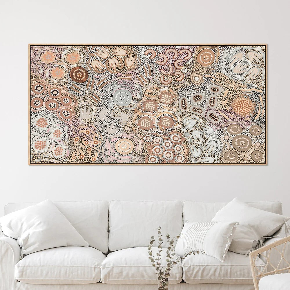 My Great Great Grandmothers Land, Style A, Mocha Colour, By Azeza Possum Wall Art Gioia-Local