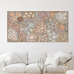 My Great Great Grandmothers Land, Style A, Mocha Colour, By Azeza Possum Wall Art Gioia-Local