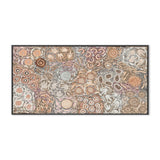 My Great Great Grandmothers Land, Style A, Mocha Colour, By Azeza Possum Wall Art Gioia-Local 80x40cm Framed Canvas Black