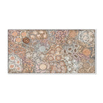 My Great Great Grandmothers Land, Style A, Mocha Colour, By Azeza Possum Wall Art Gioia-Local 80x40cm Framed Canvas White