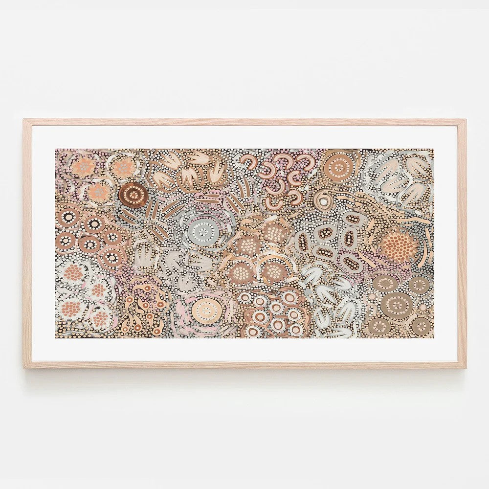 My Great Great Grandmothers Land, Style A, Mocha Colour, By Azeza Possum Wall Art Gioia-Local