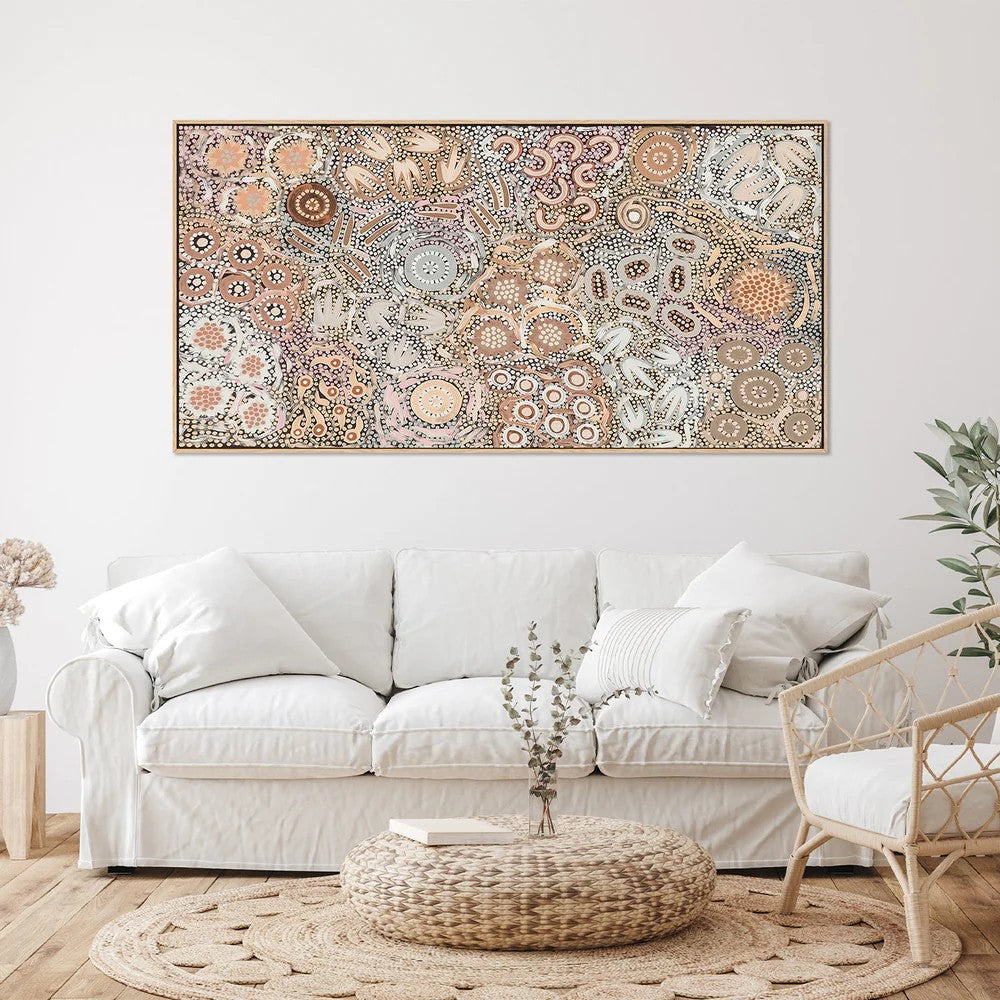 My Great Great Grandmothers Land, Style A, Mocha Colour, By Azeza Possum Wall Art Gioia-Local