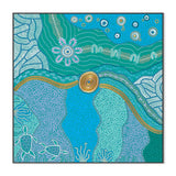 Our Favourite Place, By Domica Hill Wall Art Gioia-Local 50x50cm Framed Canvas Black