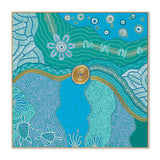 Our Favourite Place, By Domica Hill Wall Art Gioia-Local 50x50cm Framed Canvas Oak