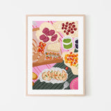 Picnic Charcuterie Board, By Kartika Paramita Wall Art Gioia-Local 40x60cm Framed Poster Black