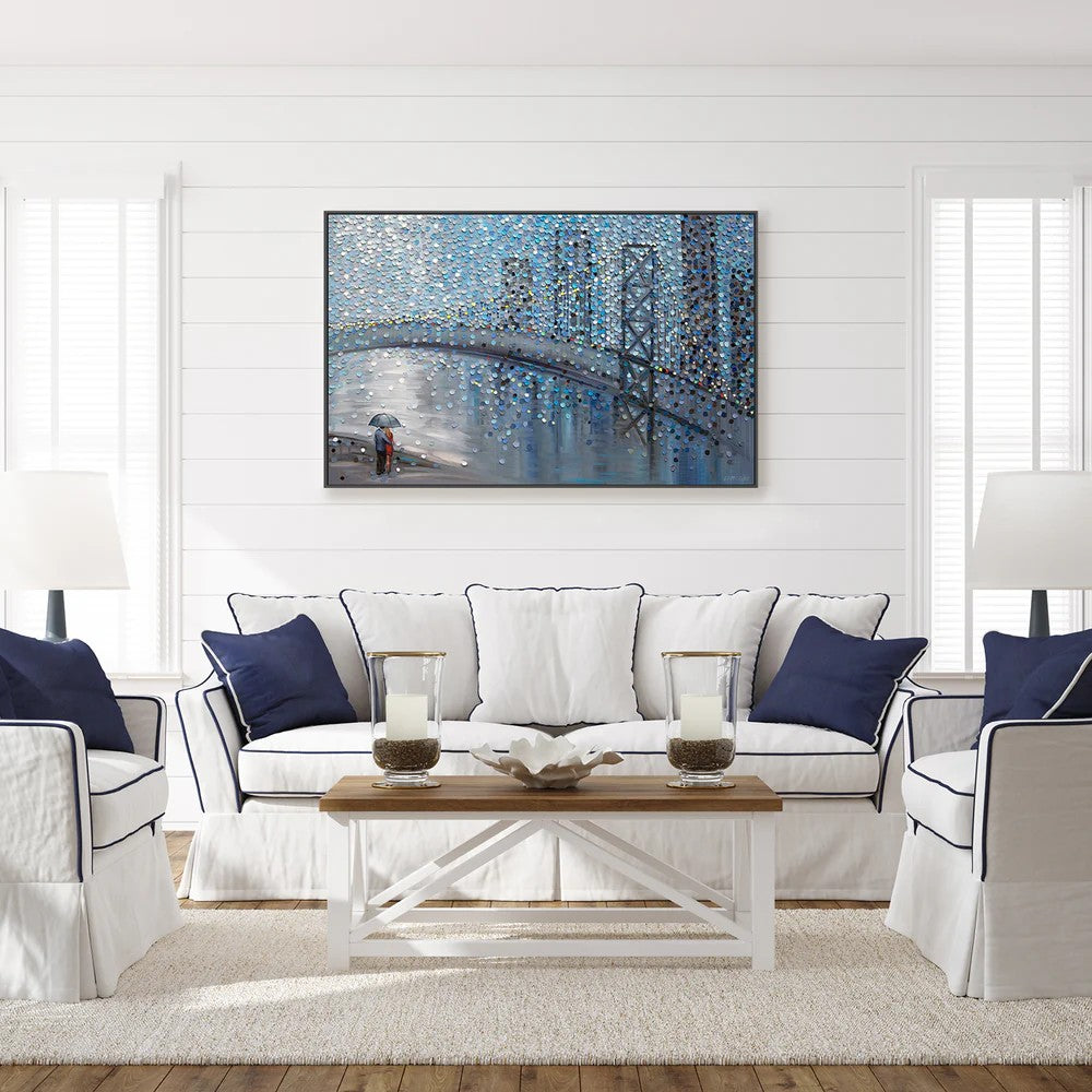 Rainy Date With The Bridge View, By Ekaterina Ermilkina Wall Art Gioia-Local