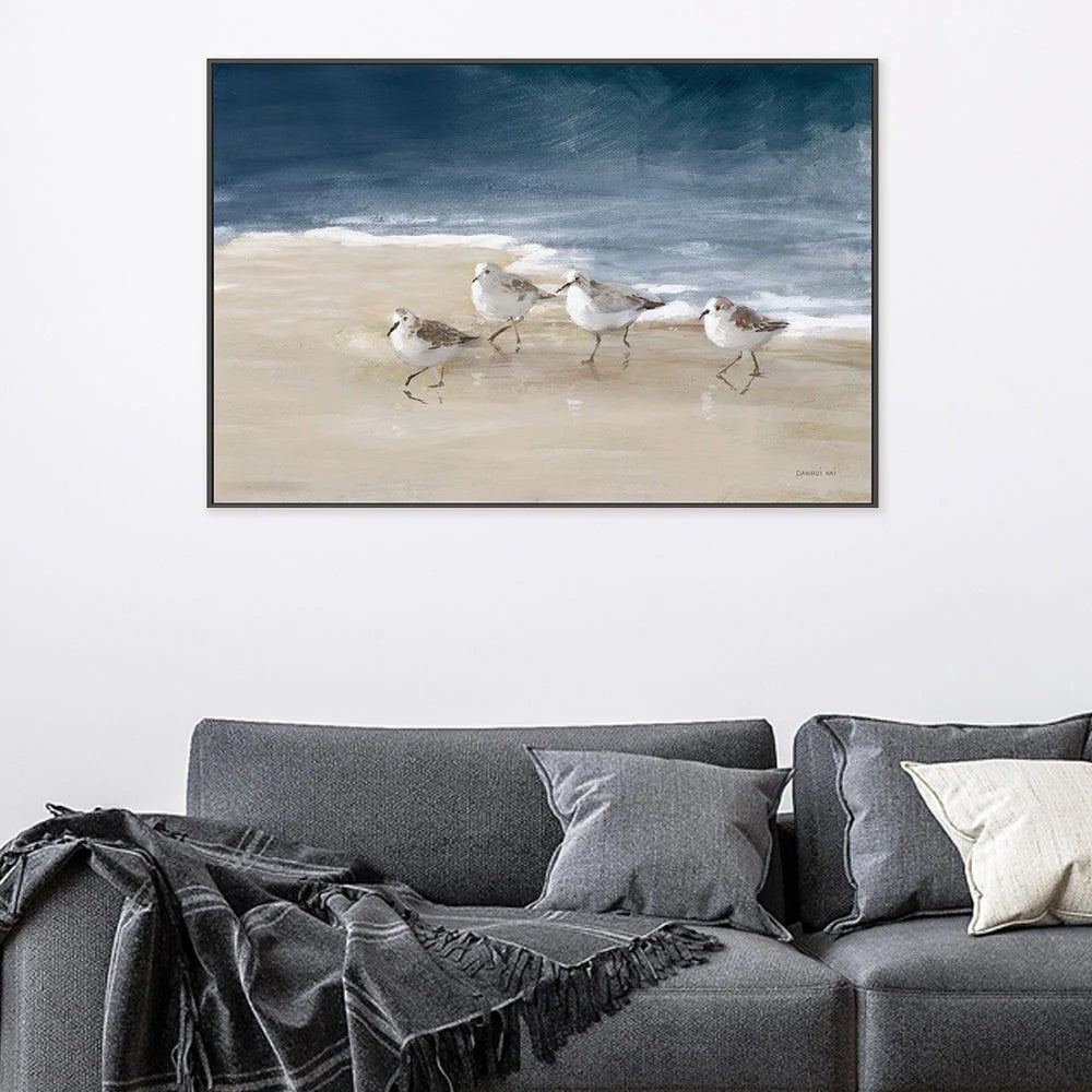 Shorebirds On Sand, By Danhui Nai Wall Art Gioia-Local