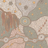 Spirits In The Sky, Green And Orange Tone, By Domica Hill Wall Art Gioia-Local 50x50cm Framed Canvas Gold