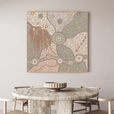 Spirits In The Sky, Green And Orange Tone, By Domica Hill Wall Art Gioia-Local