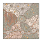 Spirits In The Sky, Green And Orange Tone, By Domica Hill Wall Art Gioia-Local 50x50cm Framed Canvas White