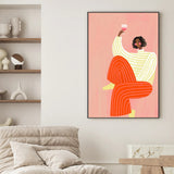 The Woman With The Glass Of Wine, By Bea Muller Wall Art Gioia-Local