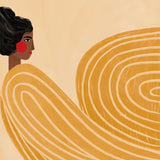 The Woman With The Yellow Stripes, By Bea Muller Wall Art Gioia-Local Gold Framed Canvas 40x60cm