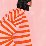 The Woman With the Orange Stripes, By Bea Muller Wall Art Gioia-Local 40x60cm Framed Canvas Gold