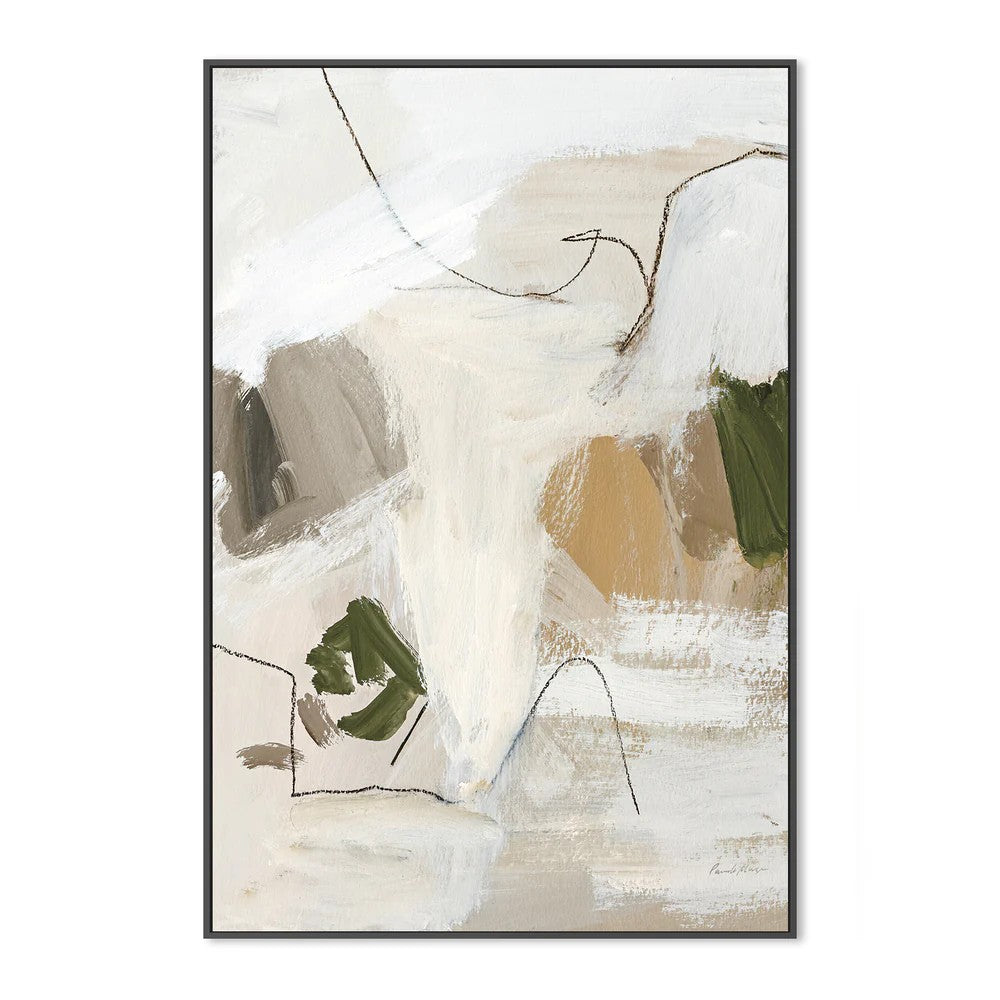 Warm Abstract, By Pamela Munger Wall Art Gioia-Local Black Framed Canvas 40x60cm