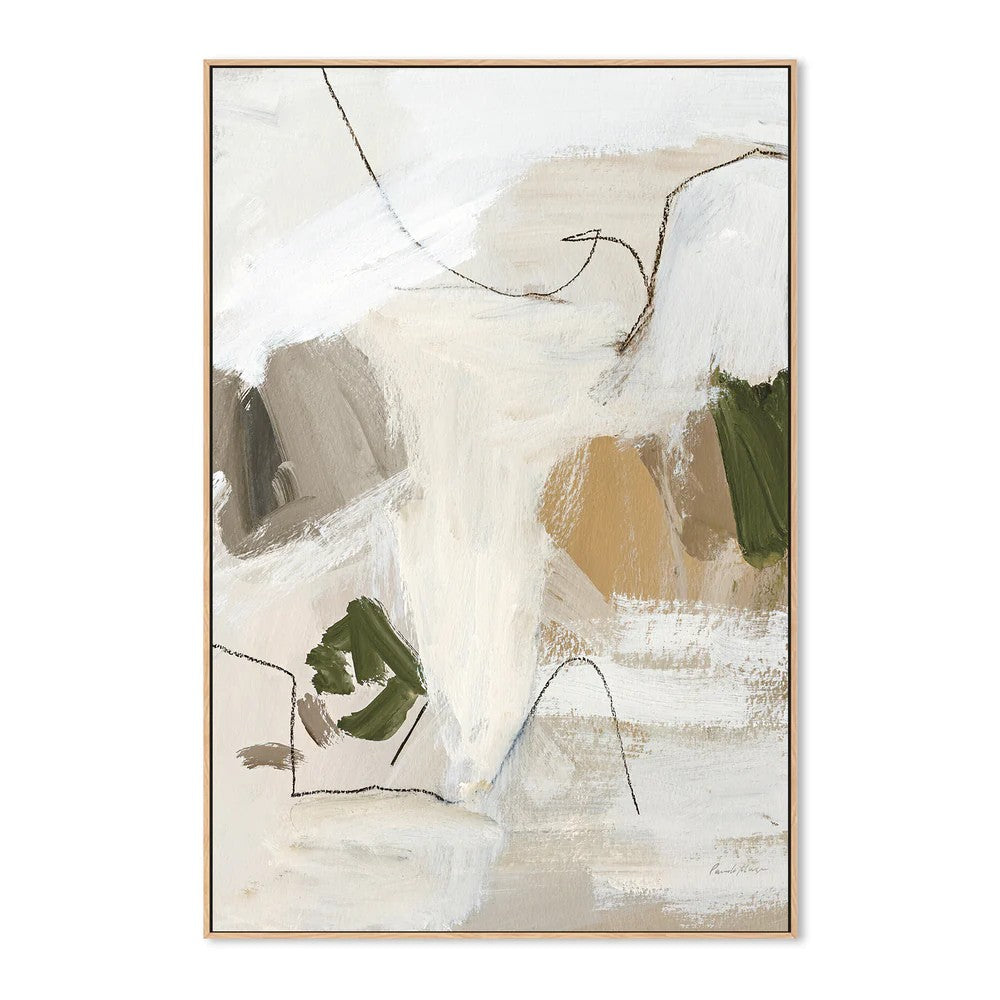 Warm Abstract, By Pamela Munger Wall Art Gioia-Local Oak Framed Canvas 40x60cm
