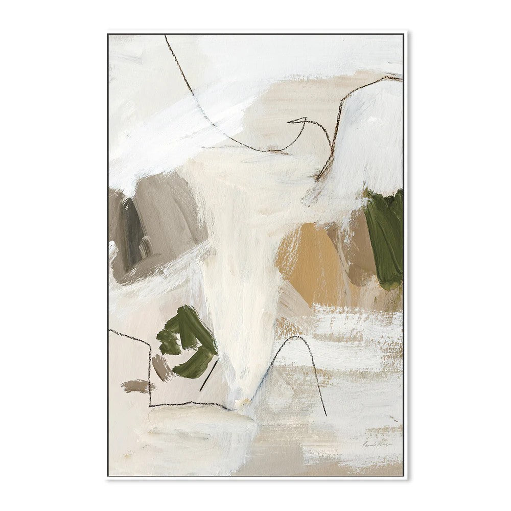 Warm Abstract, By Pamela Munger Wall Art Gioia-Local White Framed Canvas 40x60cm